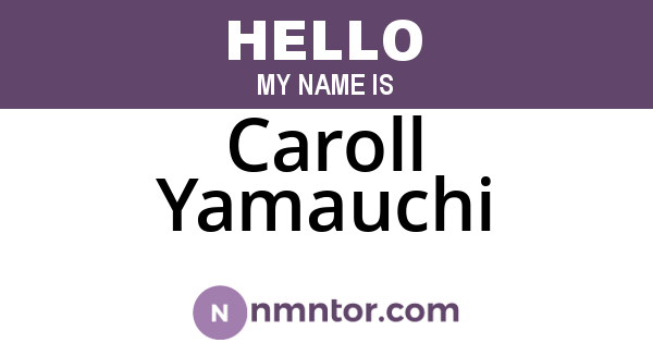 Caroll Yamauchi