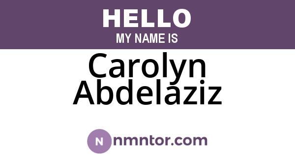 Carolyn Abdelaziz