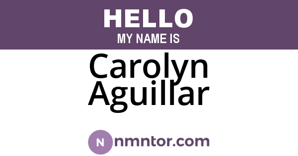Carolyn Aguillar