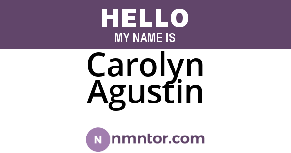 Carolyn Agustin
