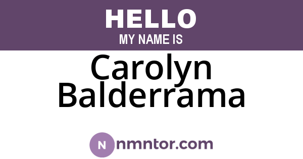 Carolyn Balderrama
