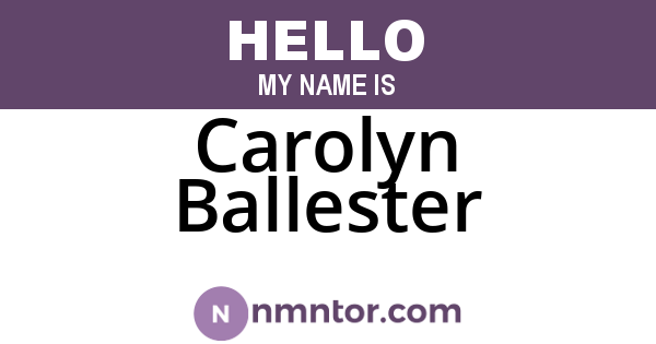Carolyn Ballester