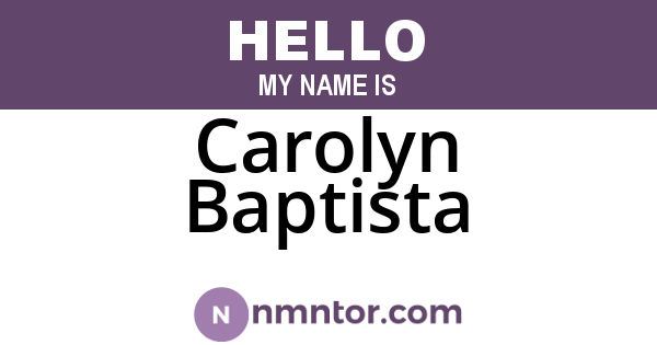 Carolyn Baptista