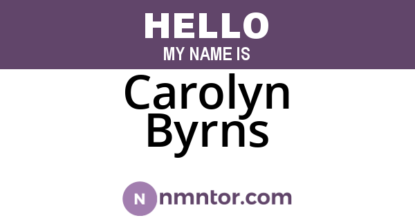 Carolyn Byrns