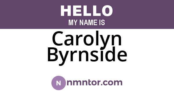 Carolyn Byrnside