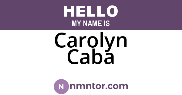 Carolyn Caba