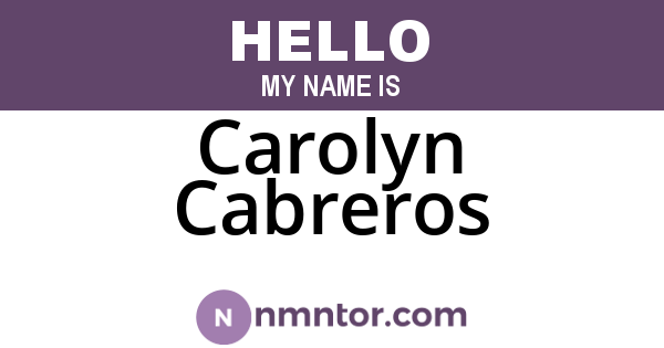 Carolyn Cabreros