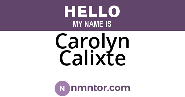 Carolyn Calixte