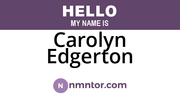 Carolyn Edgerton