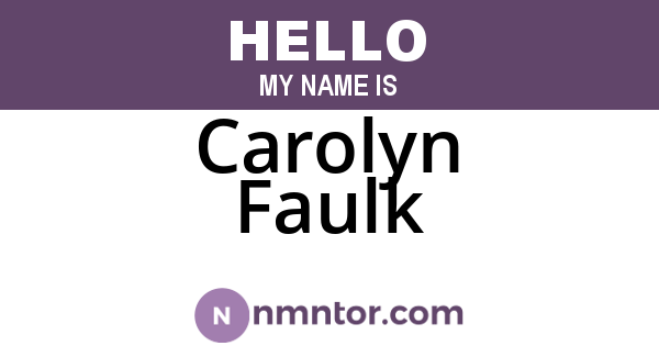 Carolyn Faulk