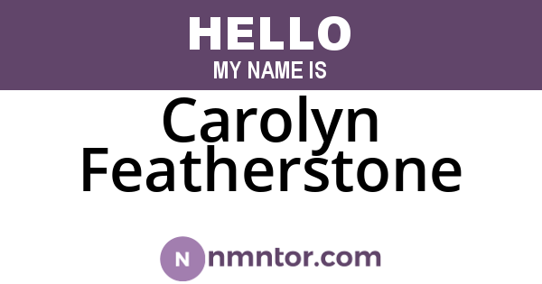 Carolyn Featherstone