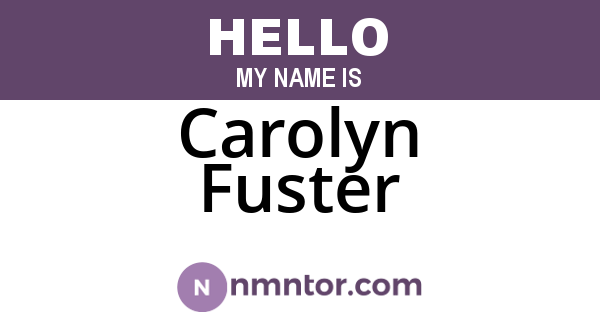 Carolyn Fuster