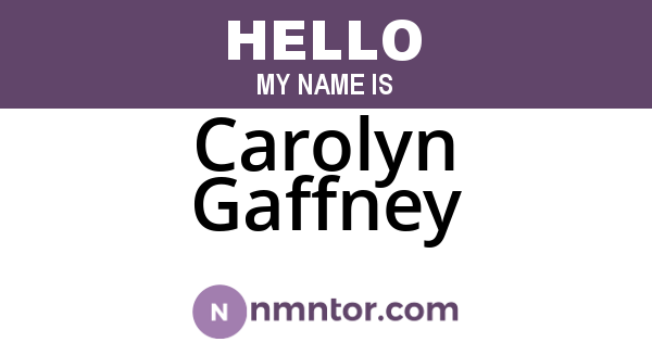 Carolyn Gaffney