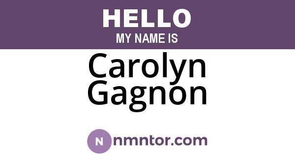 Carolyn Gagnon