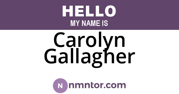 Carolyn Gallagher