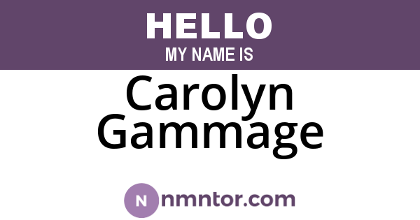Carolyn Gammage