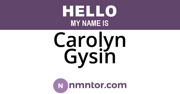 Carolyn Gysin