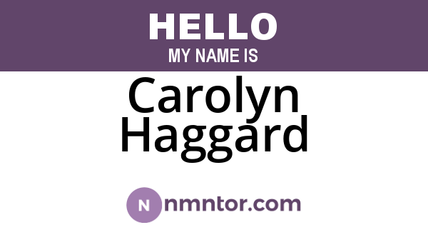 Carolyn Haggard