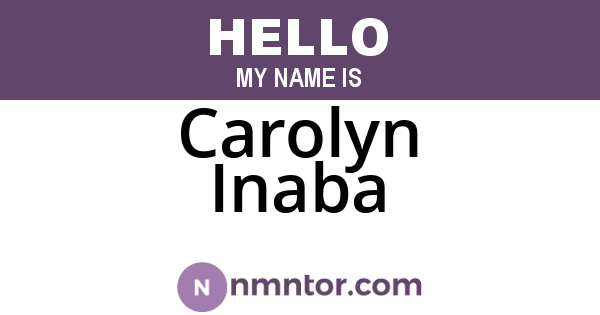 Carolyn Inaba