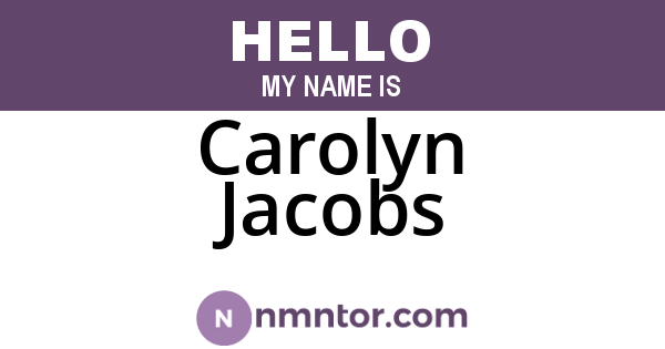 Carolyn Jacobs