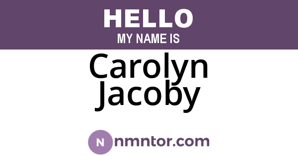 Carolyn Jacoby