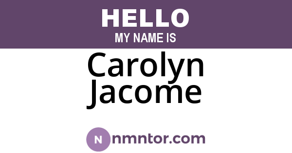Carolyn Jacome