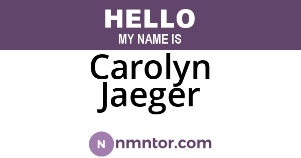 Carolyn Jaeger