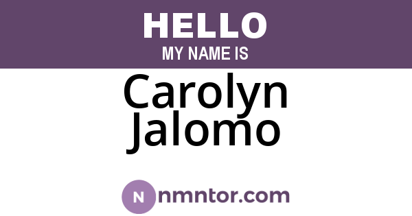 Carolyn Jalomo