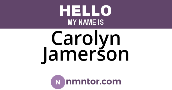Carolyn Jamerson