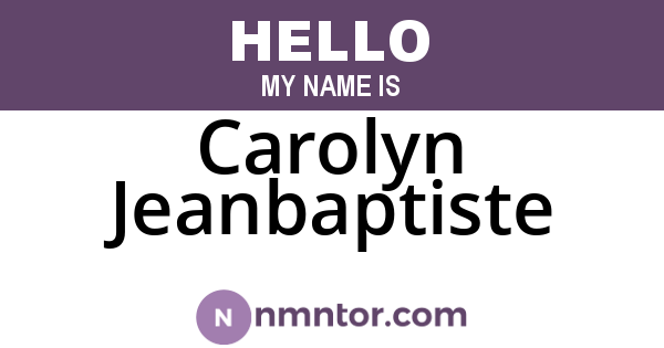 Carolyn Jeanbaptiste