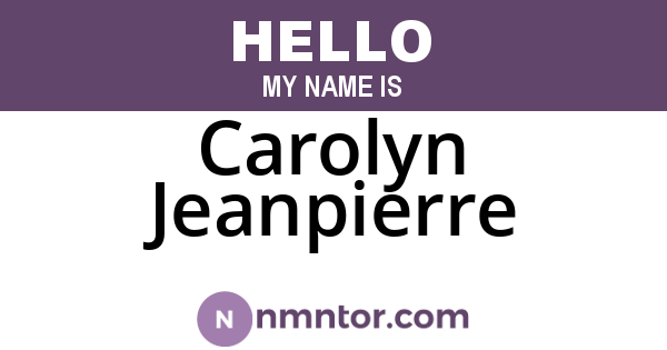 Carolyn Jeanpierre