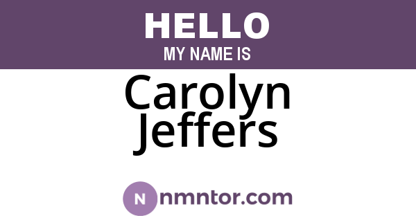 Carolyn Jeffers