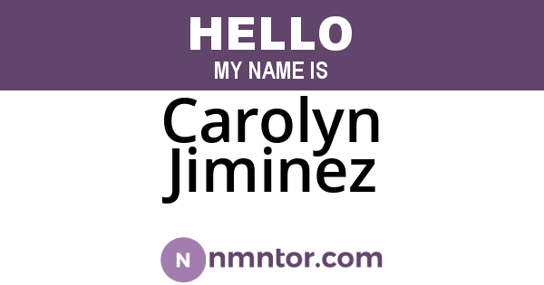 Carolyn Jiminez