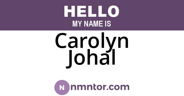 Carolyn Johal
