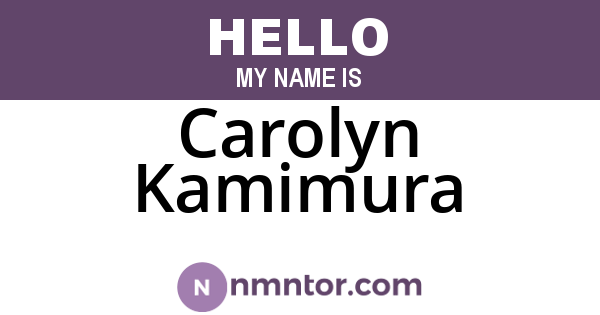 Carolyn Kamimura