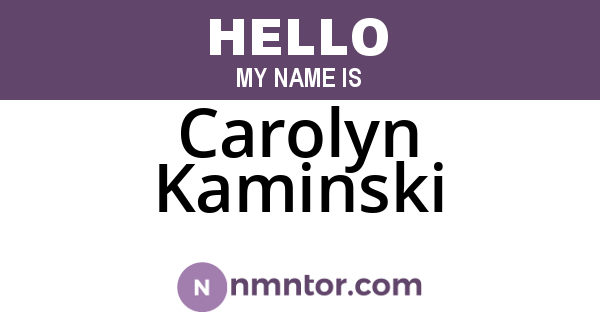 Carolyn Kaminski