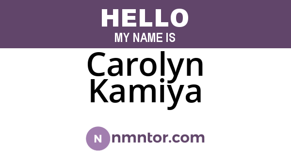 Carolyn Kamiya