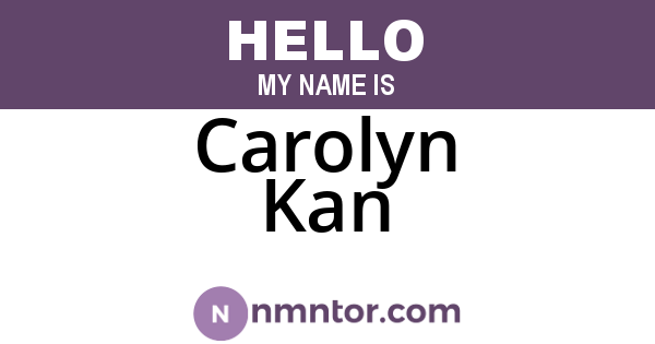 Carolyn Kan