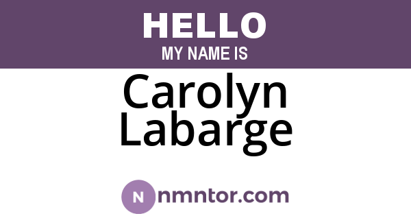 Carolyn Labarge