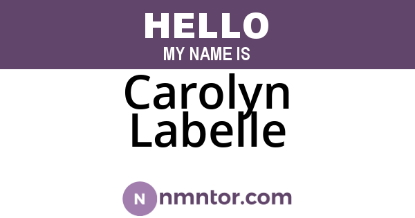Carolyn Labelle