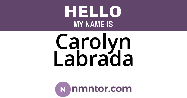 Carolyn Labrada