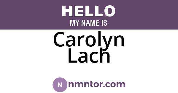 Carolyn Lach