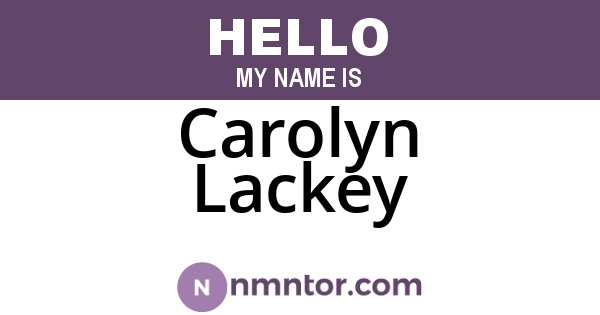 Carolyn Lackey