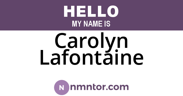Carolyn Lafontaine