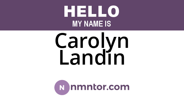 Carolyn Landin