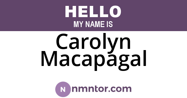 Carolyn Macapagal