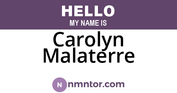 Carolyn Malaterre