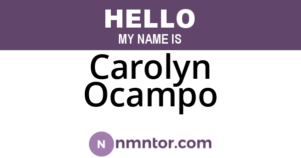 Carolyn Ocampo