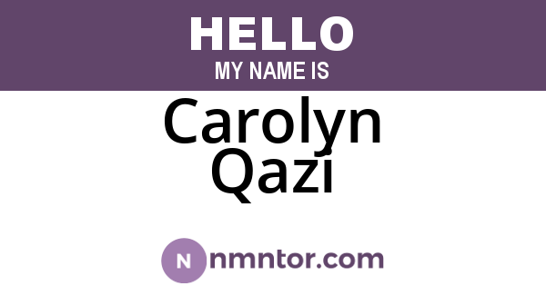 Carolyn Qazi
