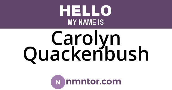 Carolyn Quackenbush